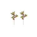 Admired By Nature 29 in Realistic Faux Loquat Fruit Spray Fall Decor Red Set of 2 ABN3L001RD2